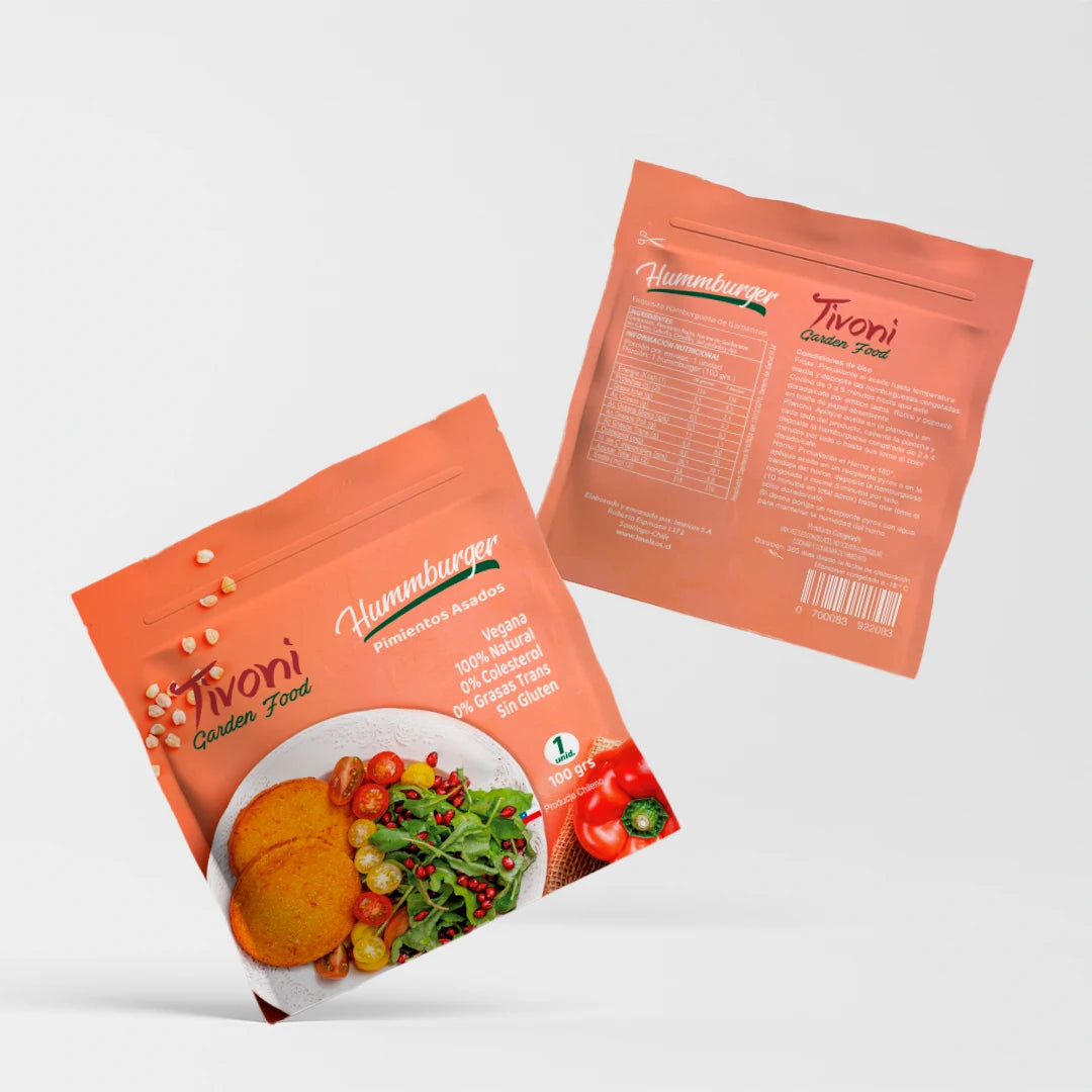 Hummburguer vegana pimientos asados 100 g