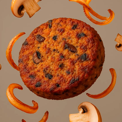 Hummburguers veganas de champiñón y cebolla caramelizada 200 g