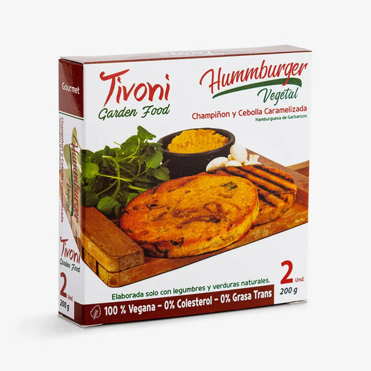 Hummburguers veganas de champiñón y cebolla caramelizada 200 g