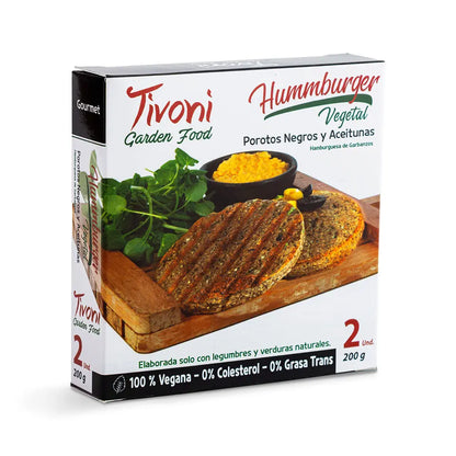 Hummburguers veganas de porotos negros y aceitunas 200 g